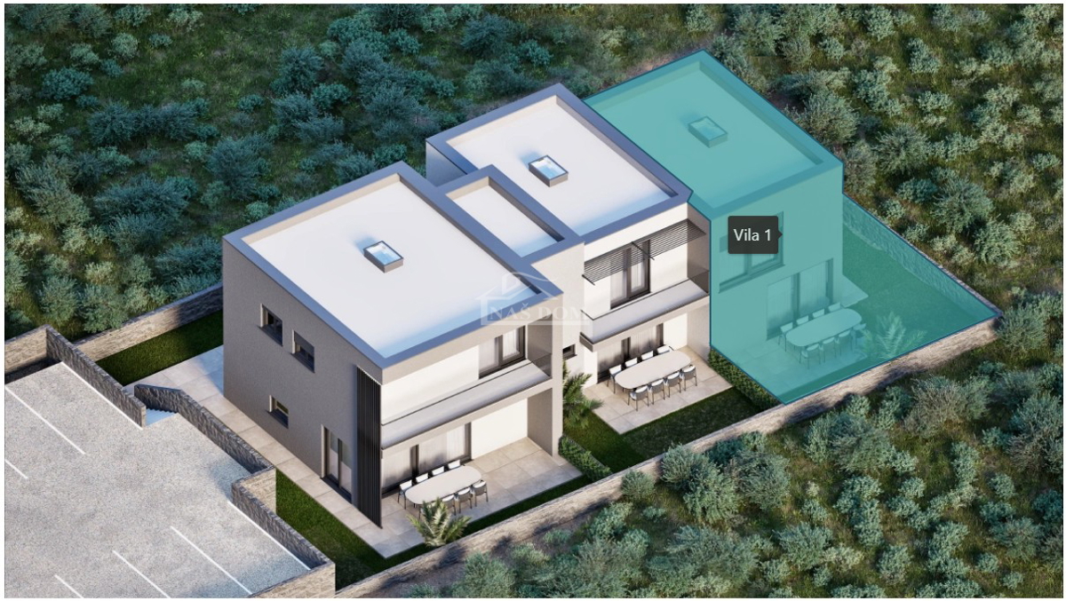 Vodice - Vrstna hiša V1 na mirni lokaciji