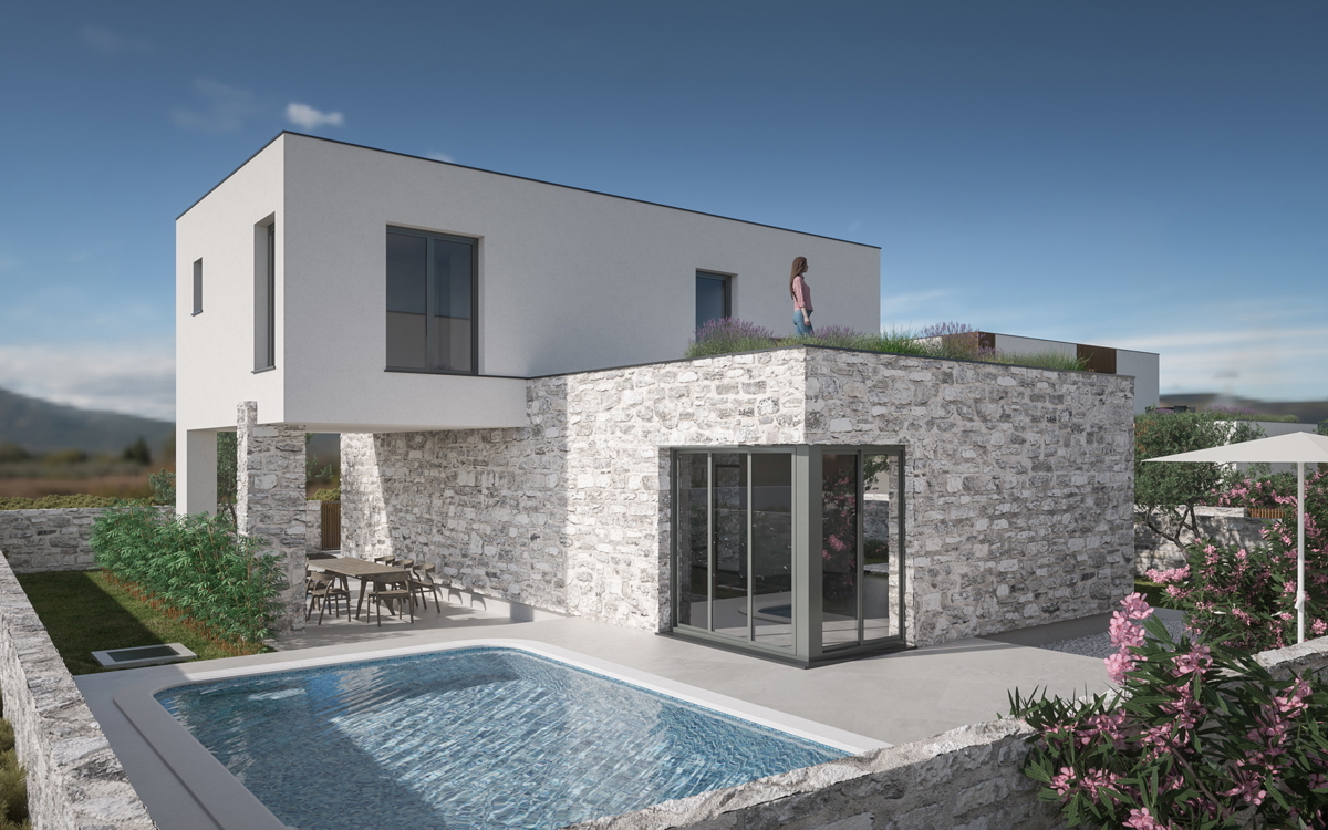 Zaton - NOVOGRADNJA kompleks štirih sodobnih luksuznih vil z bazeni