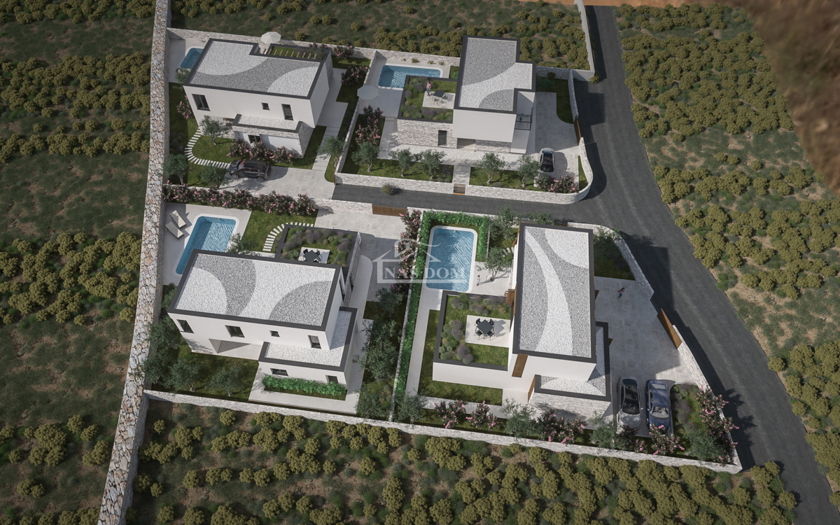 Zaton - NOVOGRADNJA kompleks štirih sodobnih luksuznih vil z bazeni
