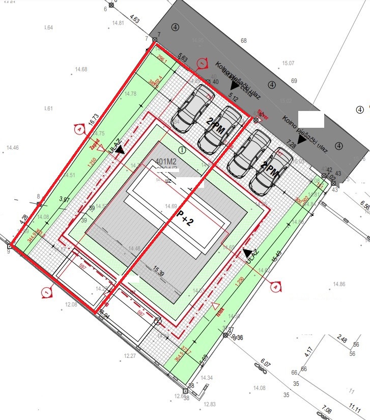 Vodice - dvojna hiša s bazenom, 550 m do centra