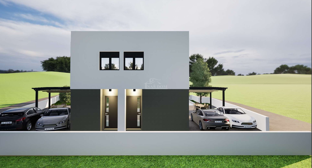 Vodice - NOVOGRADNJA Dvojna hiša s bazenom, 700 m od centra