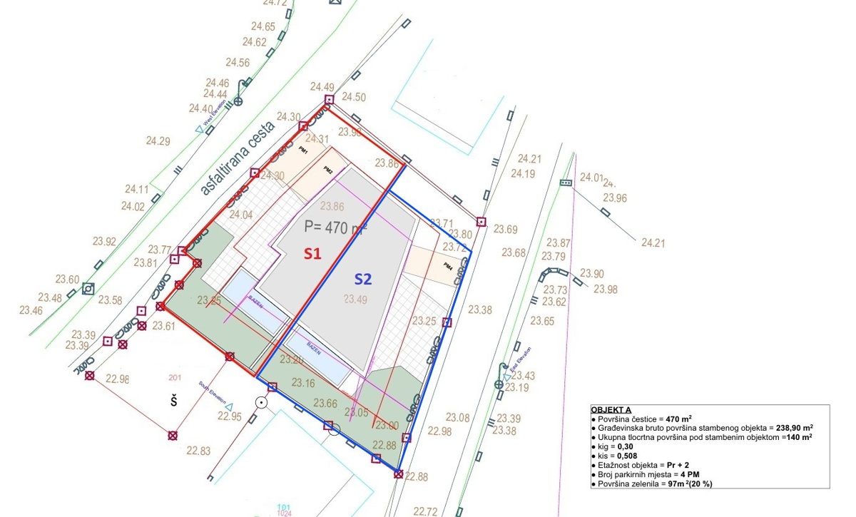 Vodice - NOVOGRADNJA Dvojna hiša s bazenom, 700 m od centra