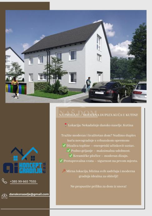 Kutina - dvojna hiša z vrtom