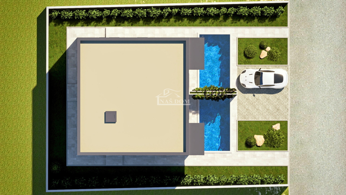 Vodice - **NOVOGRADNJA** S2 kuća s bazenom na mirni lokaciji