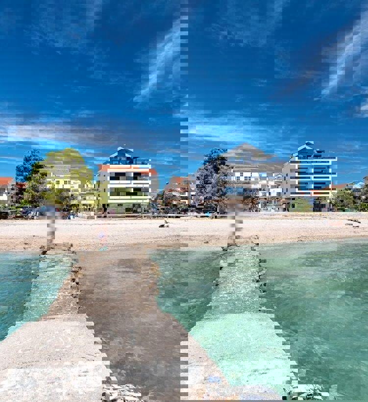 Vodice, Srima - **FIRST LINE TO THE SEA** apartment with garden