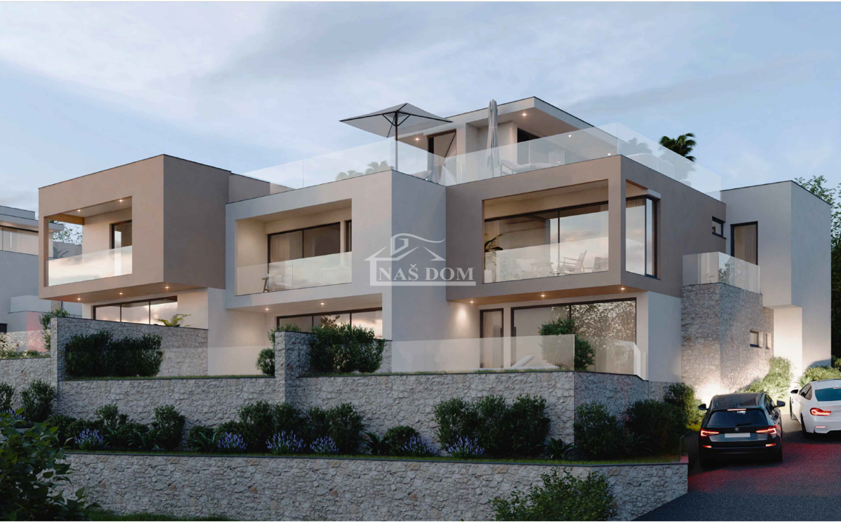 Vodice - **NOVOGRADNJA** luksuzni stanovi s pogledom na more, bazen, 650 m od plaže