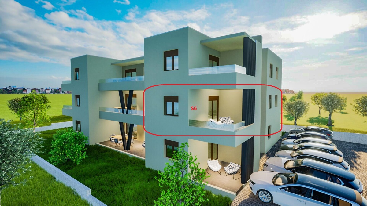 Vodice - *NOVOGRADNJA* S6 stanovanje, 2S+DB, prvo nadstropje, pogled na morje