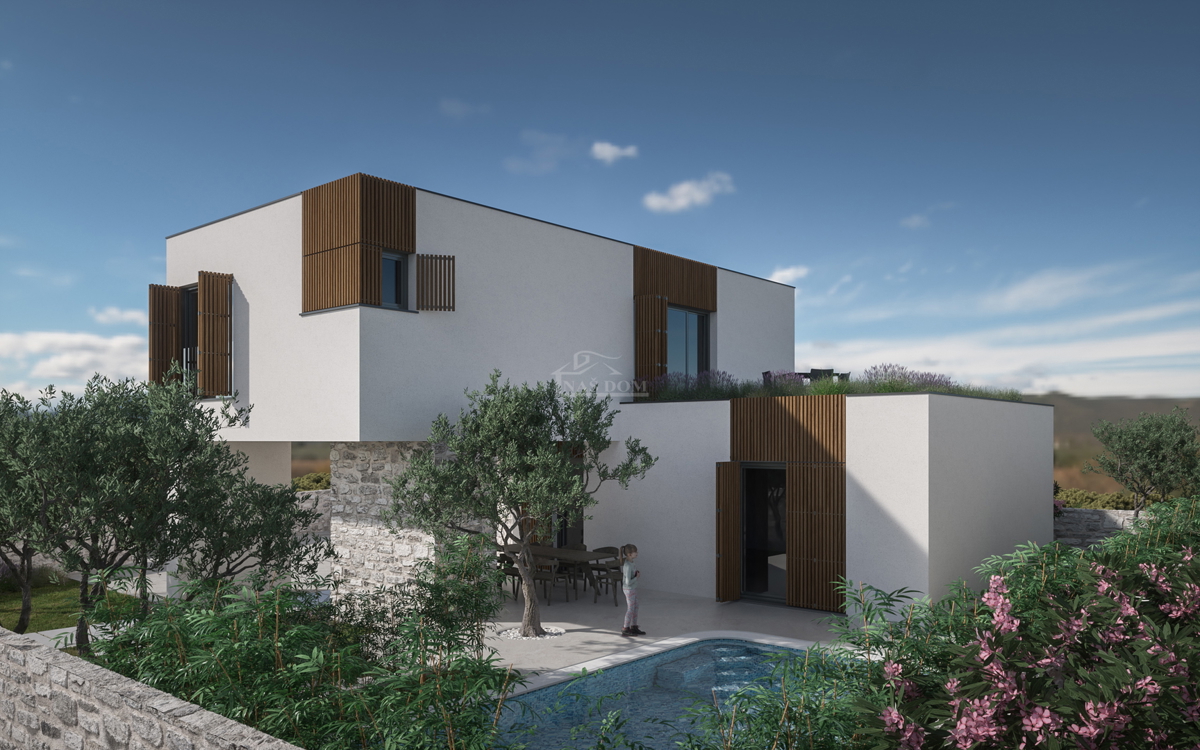 Zaton - NOVOGRADNJA moderna luksuzna vila s bazenom