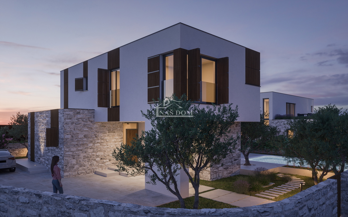 Zaton - NOVOGRADNJA moderna luksuzna vila s bazenom