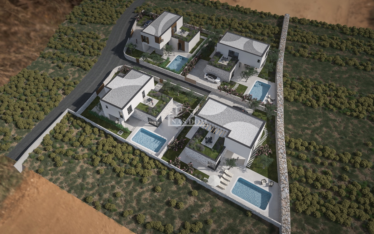 Zaton - NOVOGRADNJA moderna luksuzna vila s bazenom