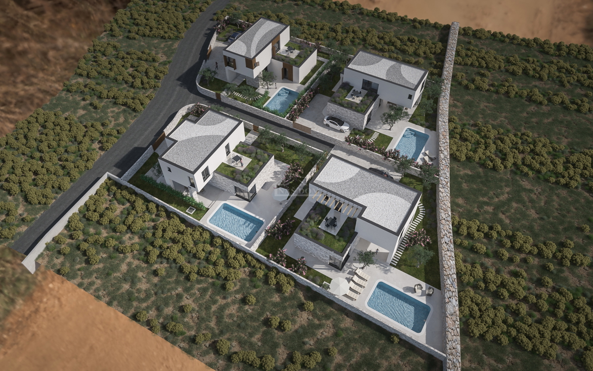 Zaton - NOVOGRADNJA moderna luksuzna vila s bazenom