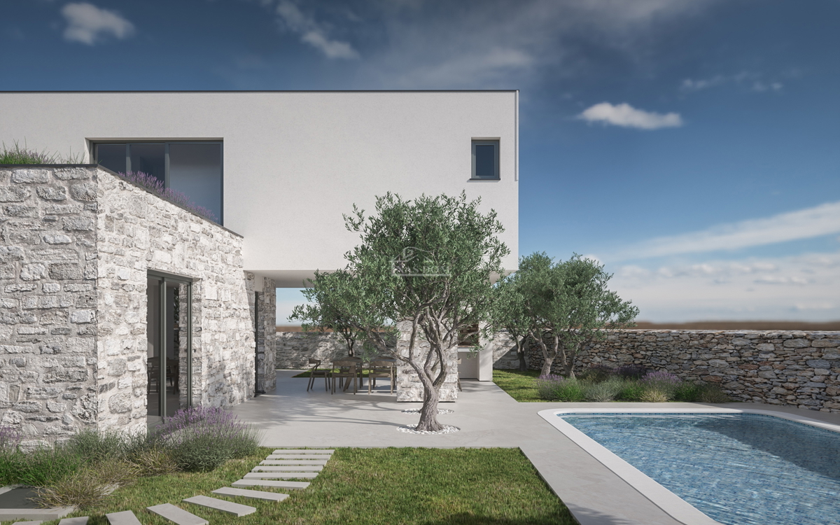 Zaton - NOVOGRADNJA moderna luksuzna vila s bazenom