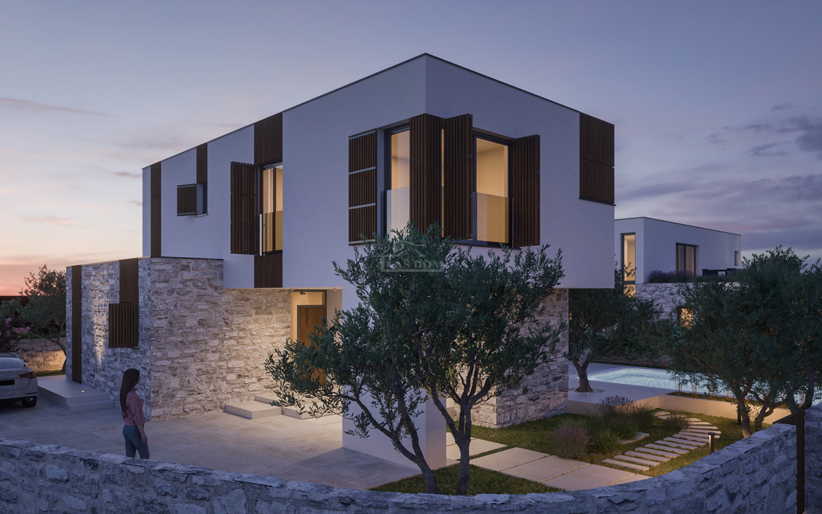 Zaton - NOVOGRADNJA moderna luksuzna vila s bazenom