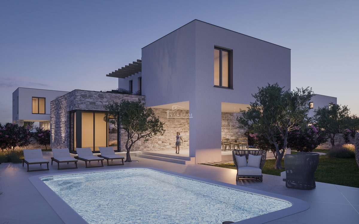 Zaton - NOVOGRADNJA moderna luksuzna vila s bazenom