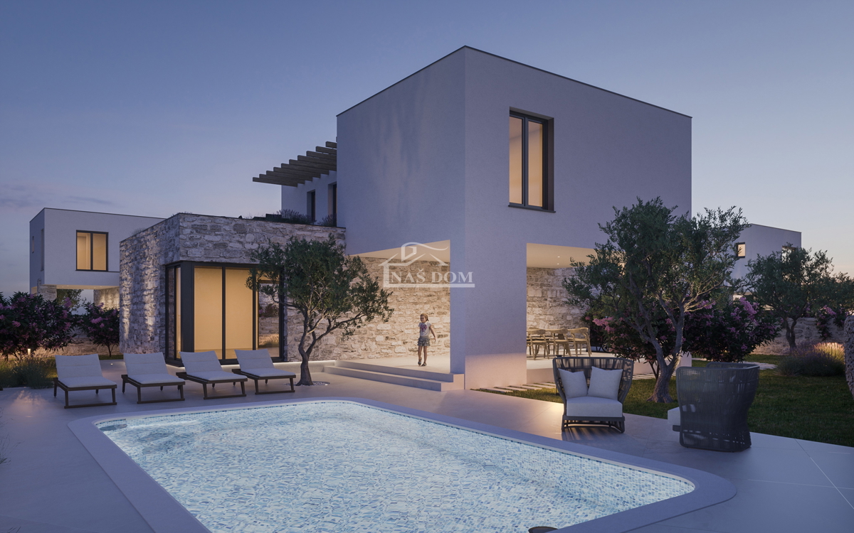 Zaton - NOVOGRADNJA moderna luksuzna vila s bazenom