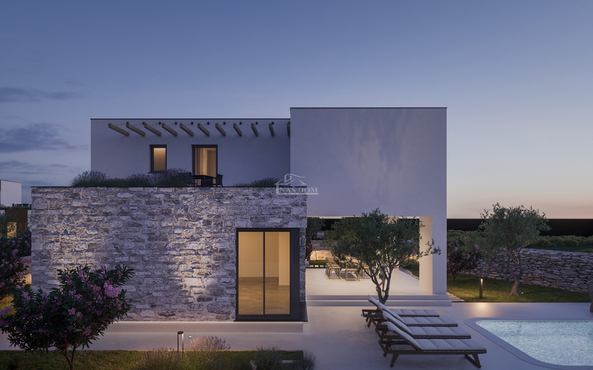 Zaton - NOVOGRADNJA moderna luksuzna vila s bazenom