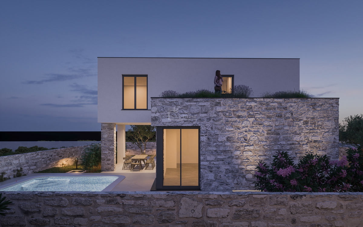 Zaton - NOVOGRADNJA moderna luksuzna vila s bazenom