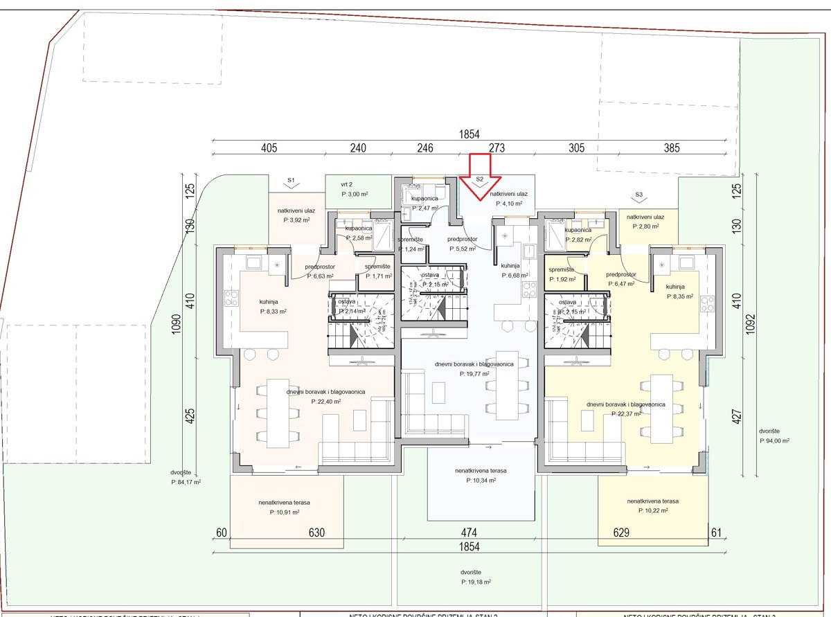 Srima - dvonadstropna vrstna hiša z vrtom
