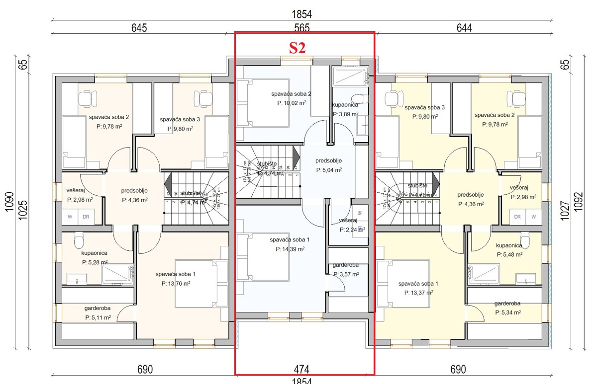 Srima - dvonadstropna vrstna hiša z vrtom