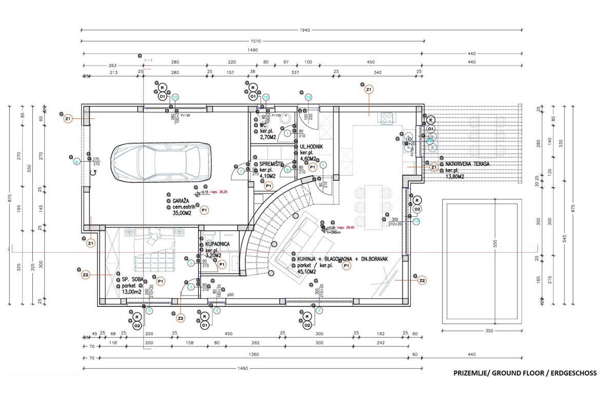 VODICE - Moderna vila s bazenom - NOVOGRADNJA
