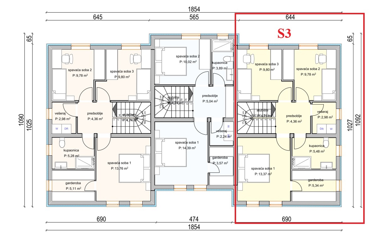 Srima - dvojna hiša z vrtom