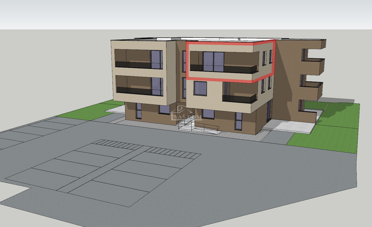 Vodice - predprodaja - stanovanje S11 z razgledom na morje, 67,37 m2, II nadstropje