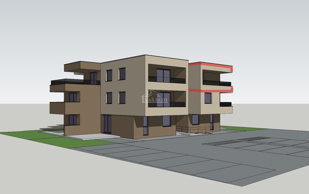 Vodice - predprodaja - stanovanje S11 z razgledom na morje, 67,37 m2, II nadstropje