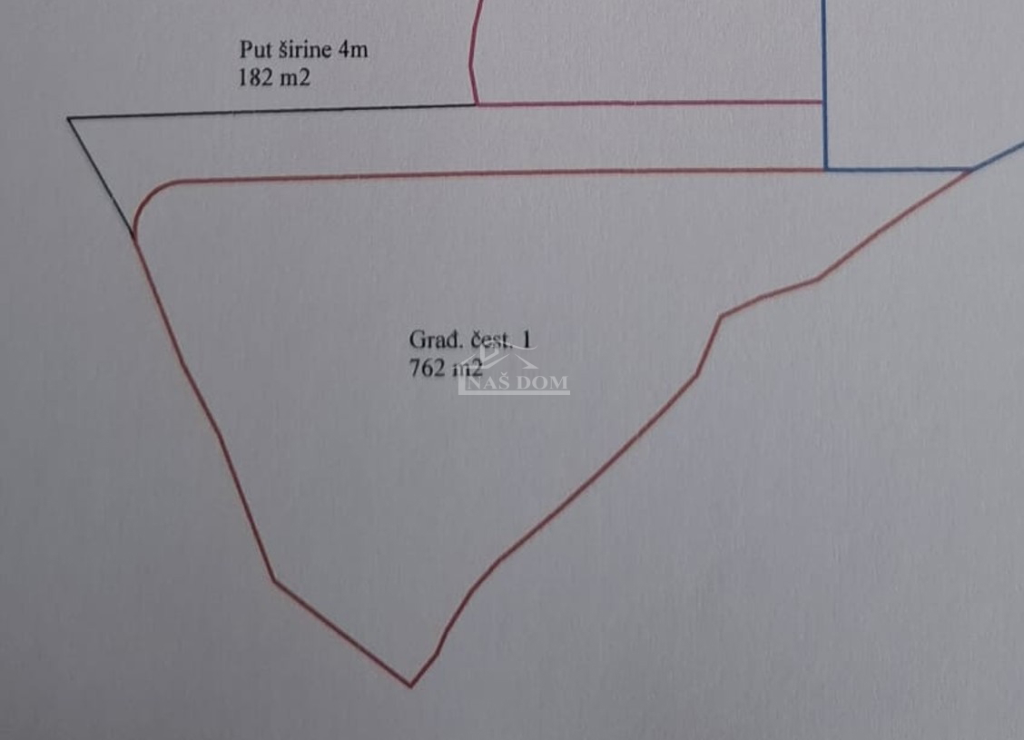 Vodice - Gradbeno zemljišče 762 m2, pogled na morje