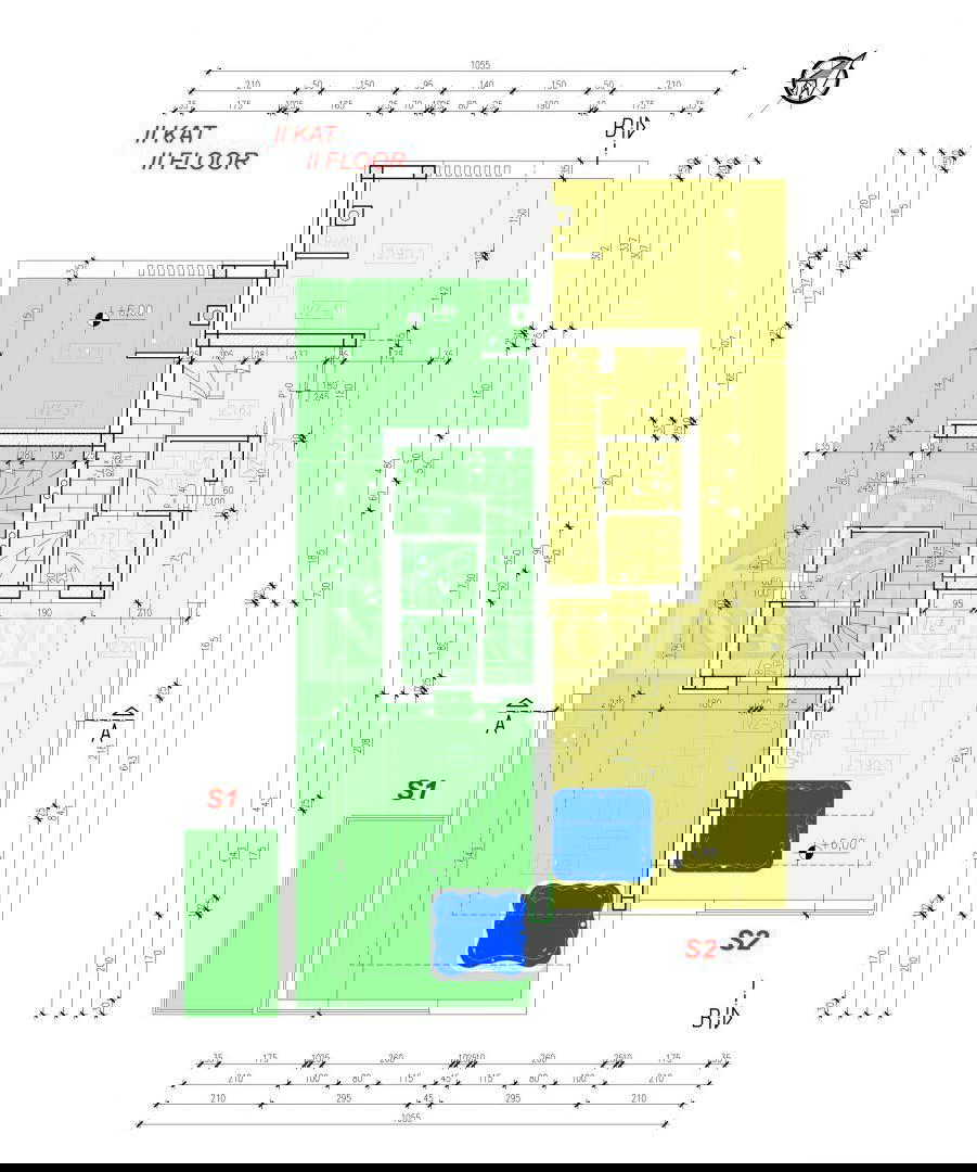 Tribunj ** Novogradnja** S1 dvojna kuća s krovno teraso, 400 m od plaže