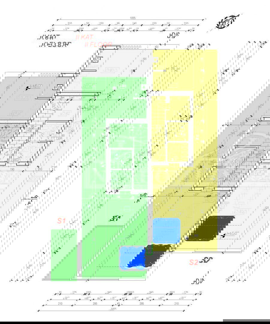 Tribunj ** Novogradnja** S1 dvojna kuća s krovno teraso, 400 m od plaže