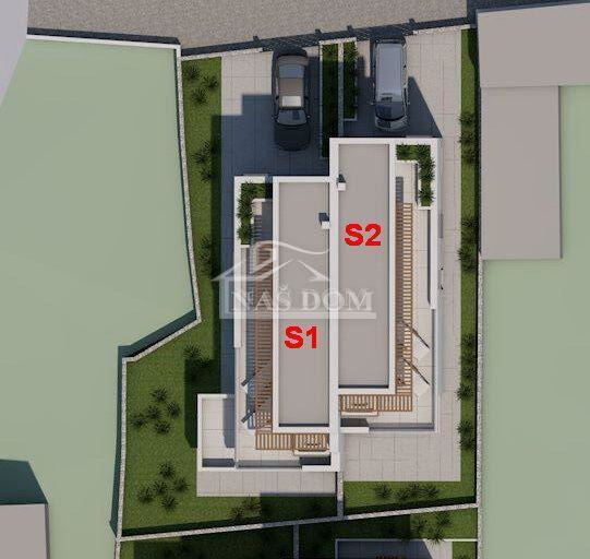 Tribunj ** Novogradnja** S1 dvojna kuća s krovno teraso, 400 m od plaže