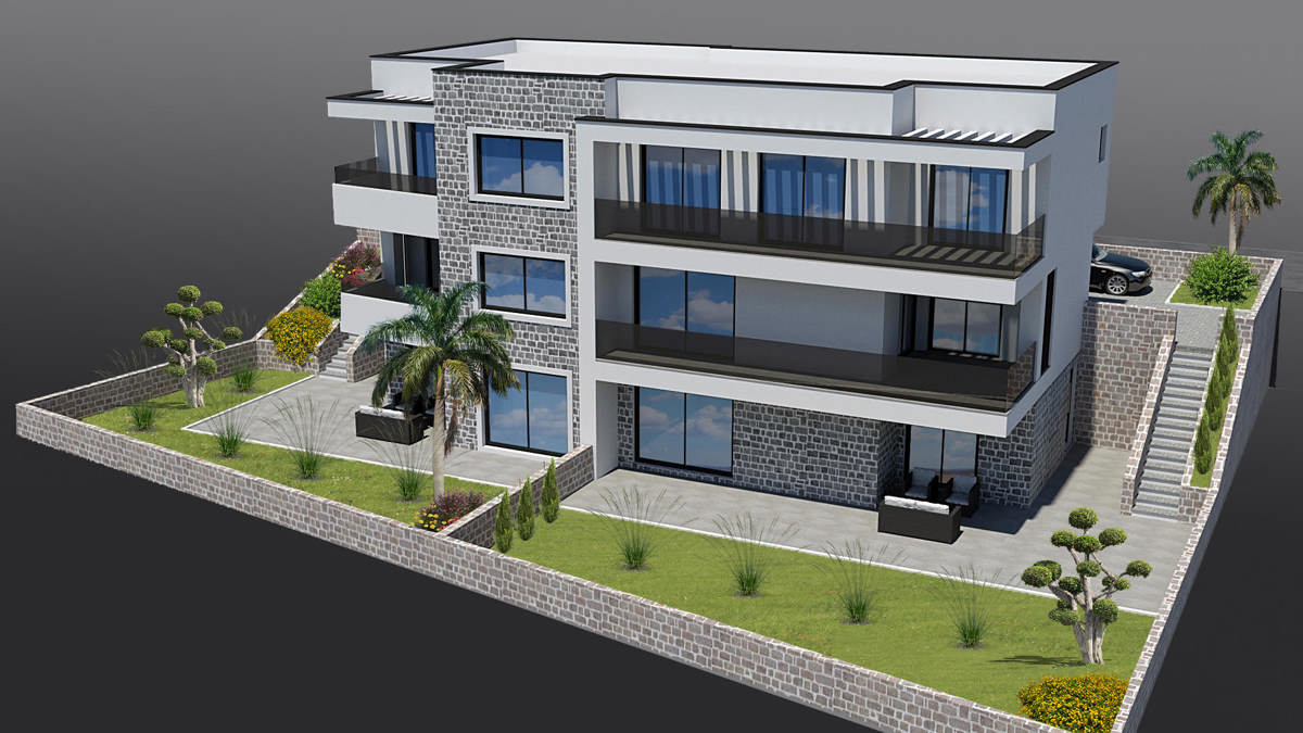 Vodice - **NOVOGRADNJA** S1 Hiša s bazenom, pogled na morje