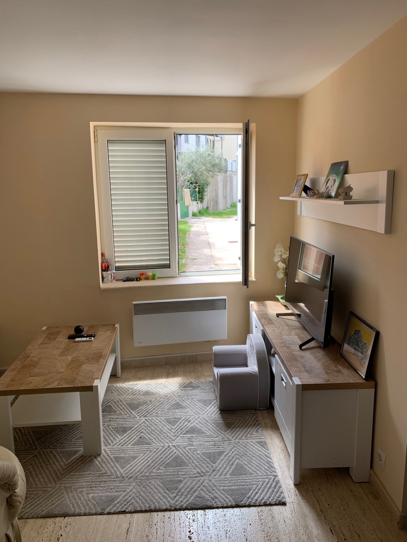 Vodice - Center Hiša s strešno teraso, pogled na morje