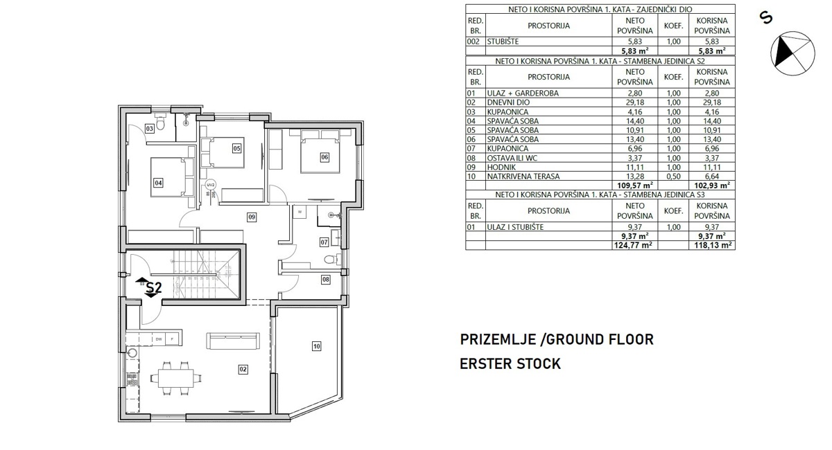 Vodice - **NOVOGRADNJA** S2 stanovanje, 1. nadstropje, 450 m od plaže