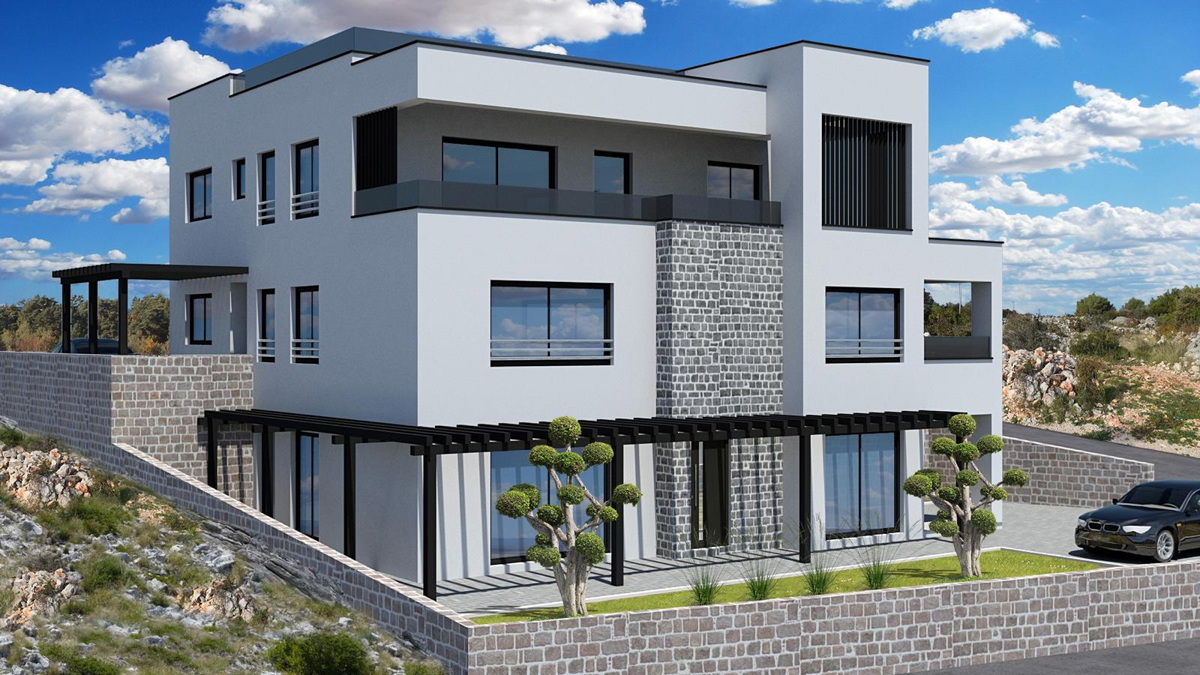 Vodice - stanovanje z vrtom, 500 m od plaže