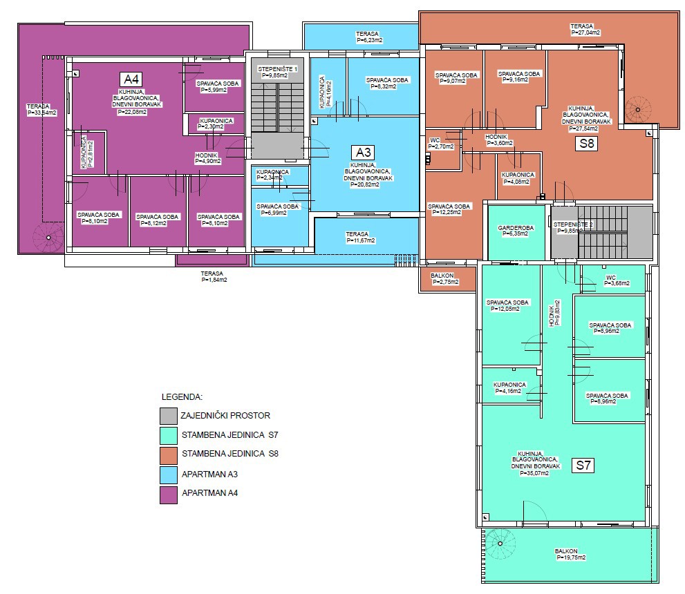 Luksuzni penthouse S7 z bazenom, strešno teraso in garažo, 50 m od plaže!