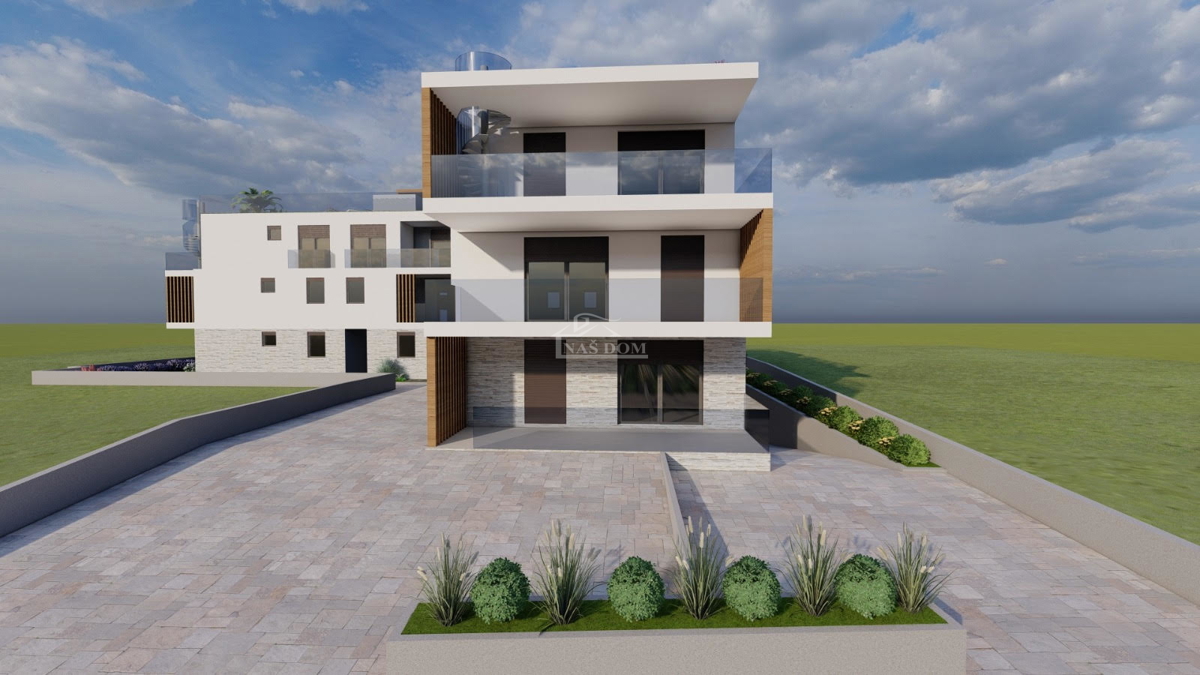 Luksuzni penthouse S7 z bazenom, strešno teraso in garažo, 50 m od plaže!