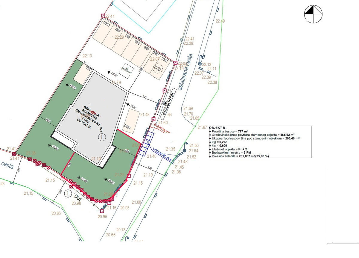 Vodice - NOVOGRADNJA S2 stanovanje z vrtom 750 m od plaže
