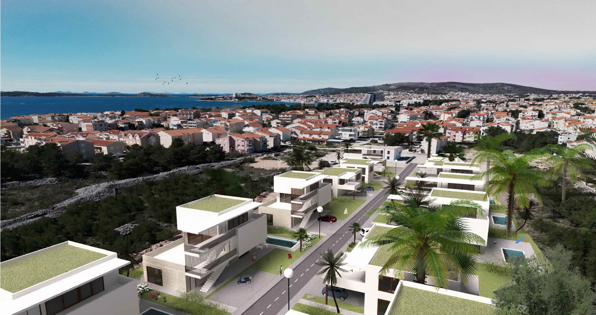 Srima, Vodice - gradbeno zemljišče 605 m2, 400 m od plaže
