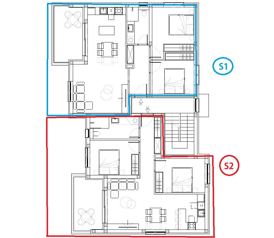Brodarica - Stanovanje S4 v drugem nadstropju, novogradnja