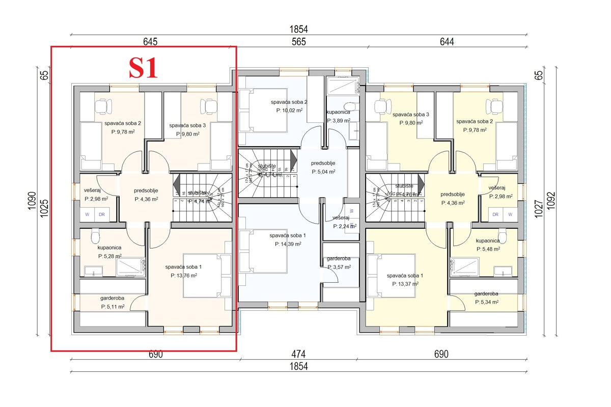 Srima - dvonadstropna vrstna hiša z vrtom