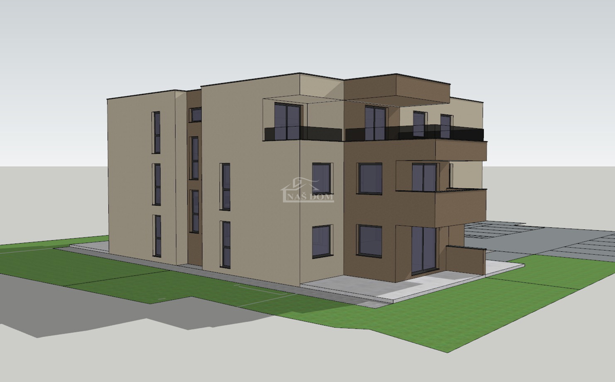 Vodice - Stanovanje S10 v 2. nadstropju, NOVOGRADNJA, pogled na morje