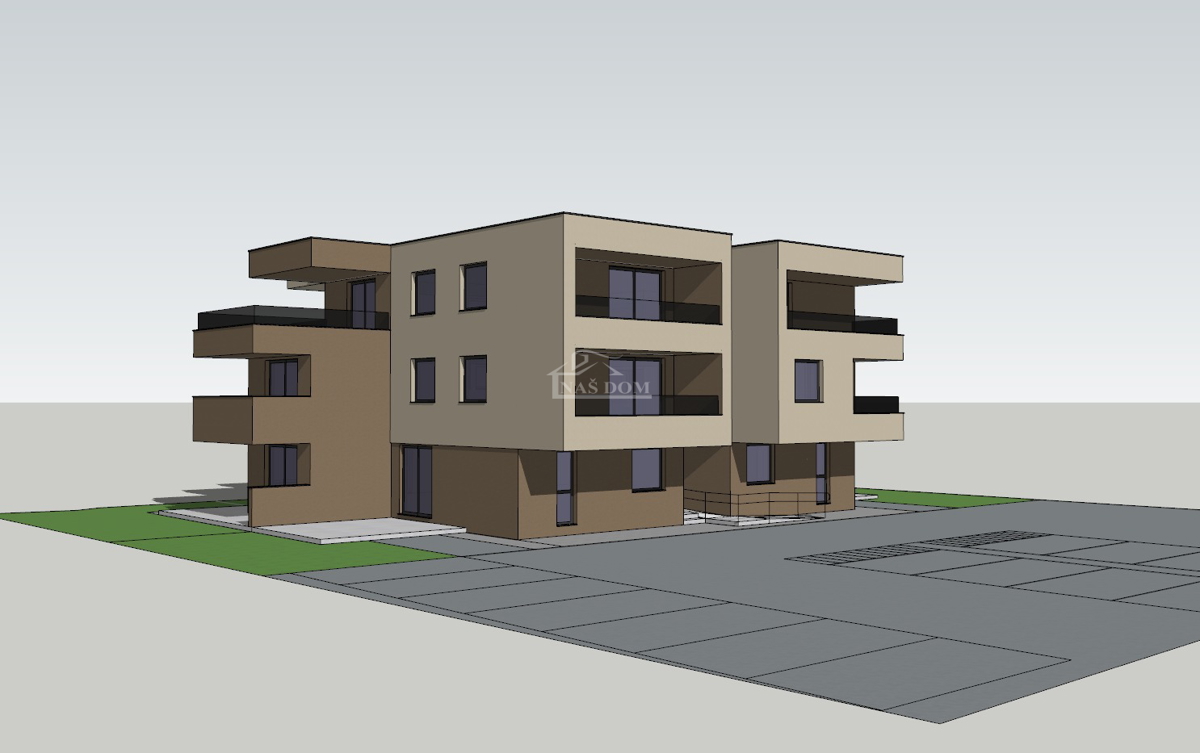 Vodice - Stanovanje S10 v 2. nadstropju, NOVOGRADNJA, pogled na morje