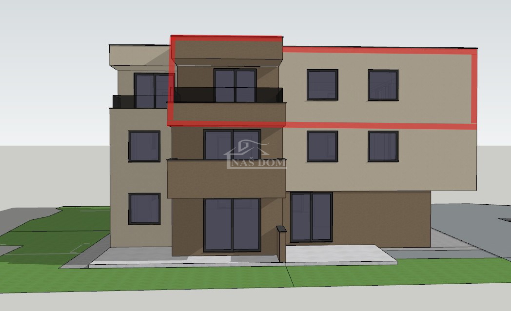 Vodice - Stanovanje S10 v 2. nadstropju, NOVOGRADNJA, pogled na morje