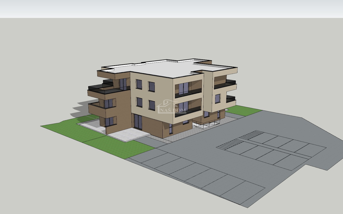 Vodice - Stanovanje S10 v 2. nadstropju, NOVOGRADNJA, pogled na morje