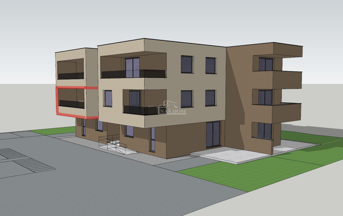 Vodice - Dvosobno stanovanje S7, 67,37 m2, 1. nadstropje