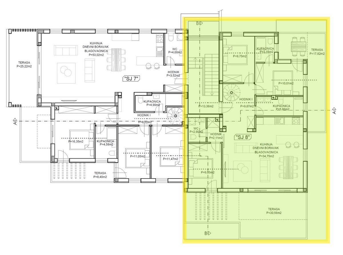 Vodice-Srima - penthouse v prvi vrsti ob morju