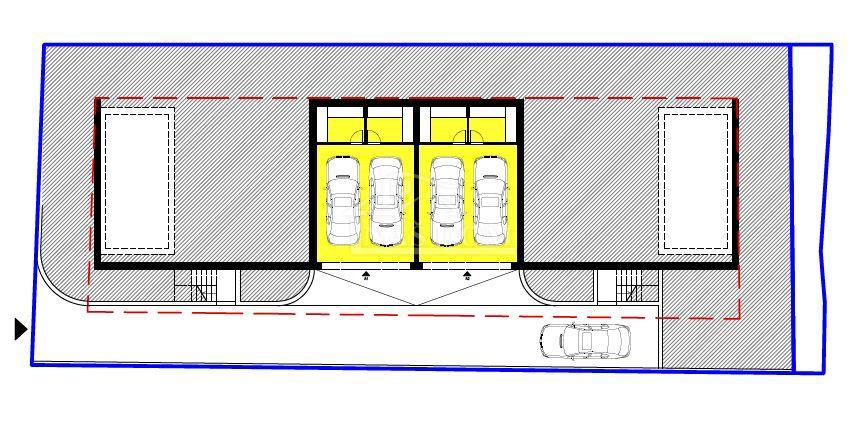 Vodice - Zemljišče z gradbenim dovoljenjem, pogled na morje