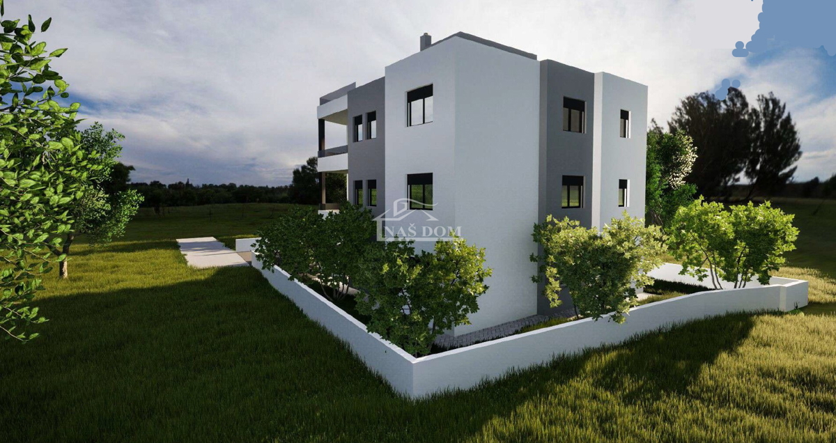 Vodice-**NOVOGRADNJA** S1 stanovanje s vrtom, 450 m od morja