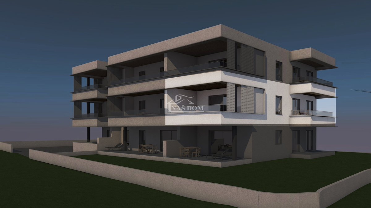 Vodice - Trosobno stanovanje S6, I. nadstropje, pogled na morje - PRILOŽNOST